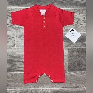 Silk baby shortall romper
